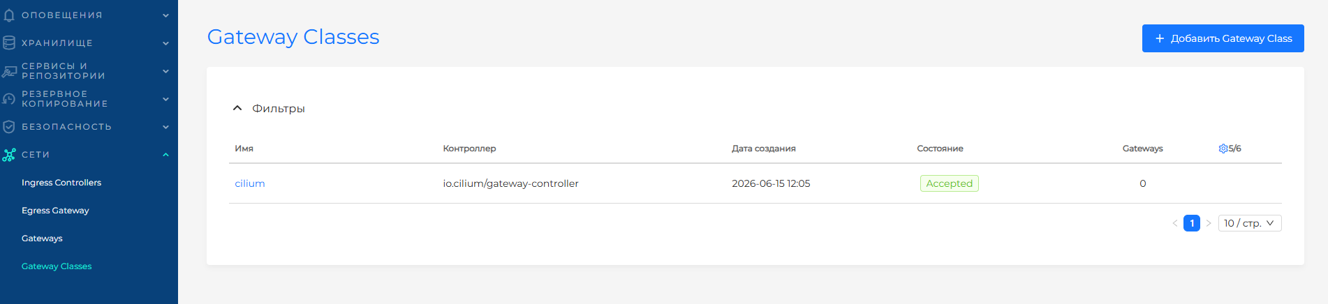 Список классов