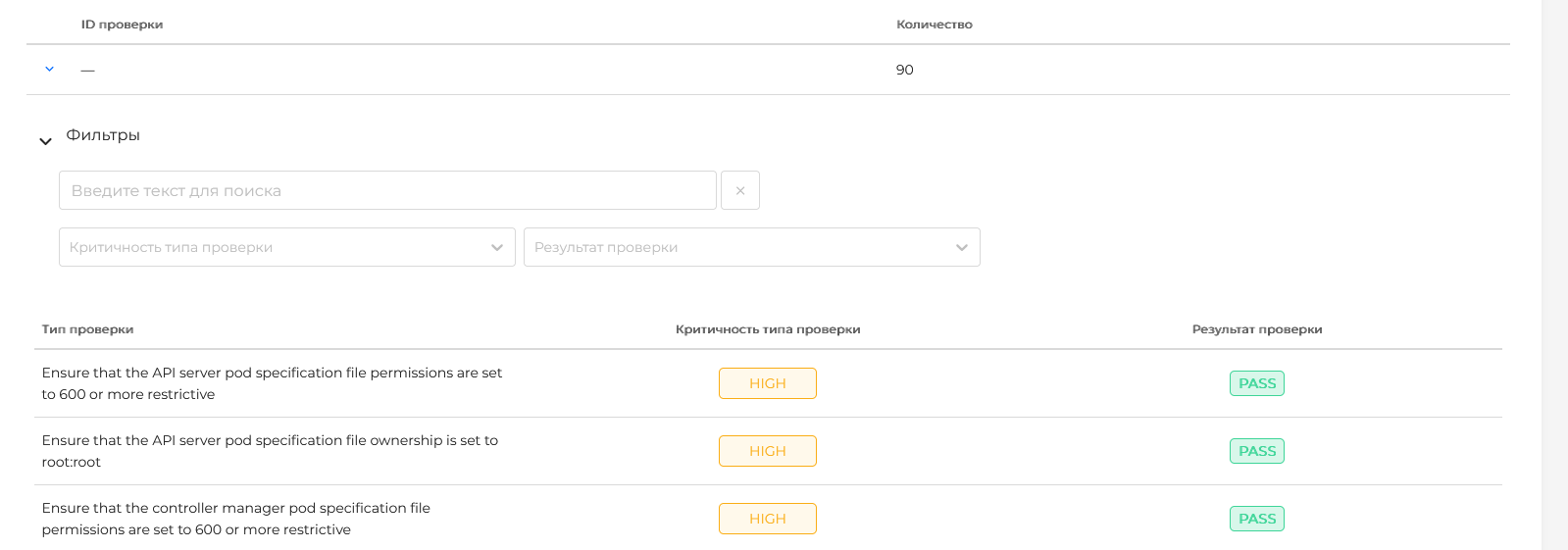Детальные результаты проверок по отчётам Trivy