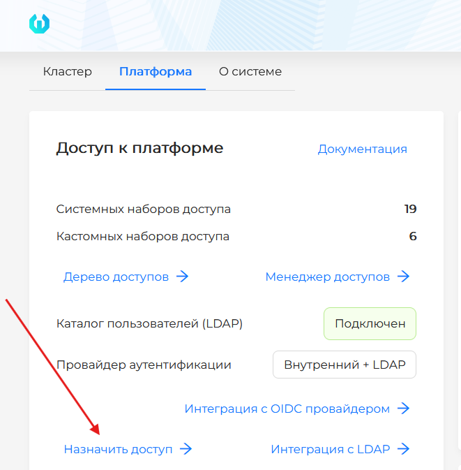 Управление ролями на уровне платформы